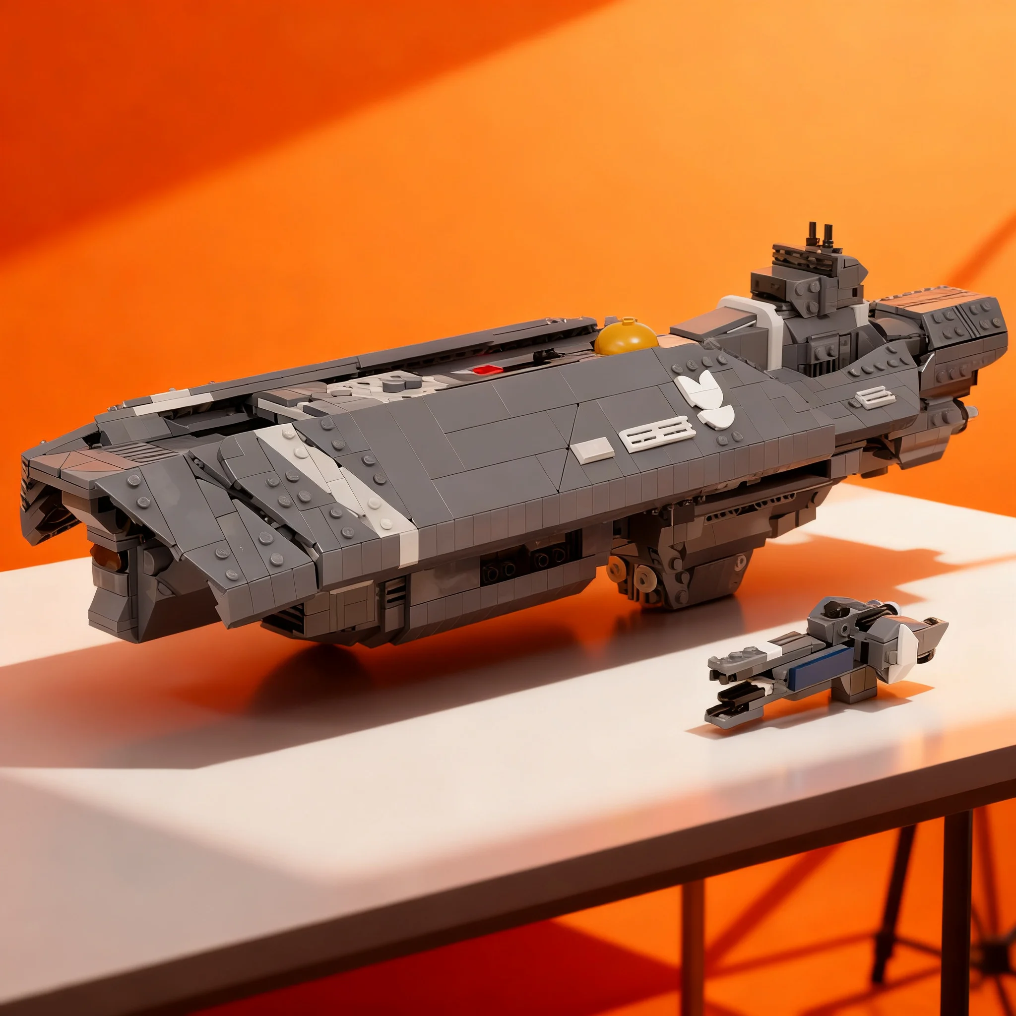 1964pcs MOC Space Orion-class Assault Carrier Model Building Blocks Christmas Gift Toy Birthday Idea Creative Display Assemble