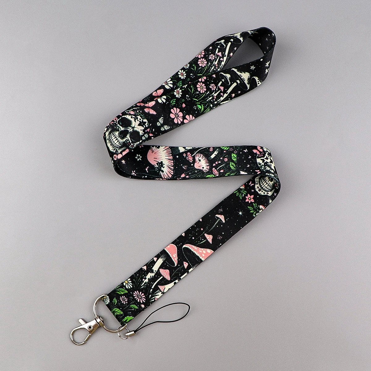 

Mushroom Lanyard For Key chain ID Card Cover Pass Mobile Phone Badge Holder Key Ring Skeleton Neck Straps Phone Accessories