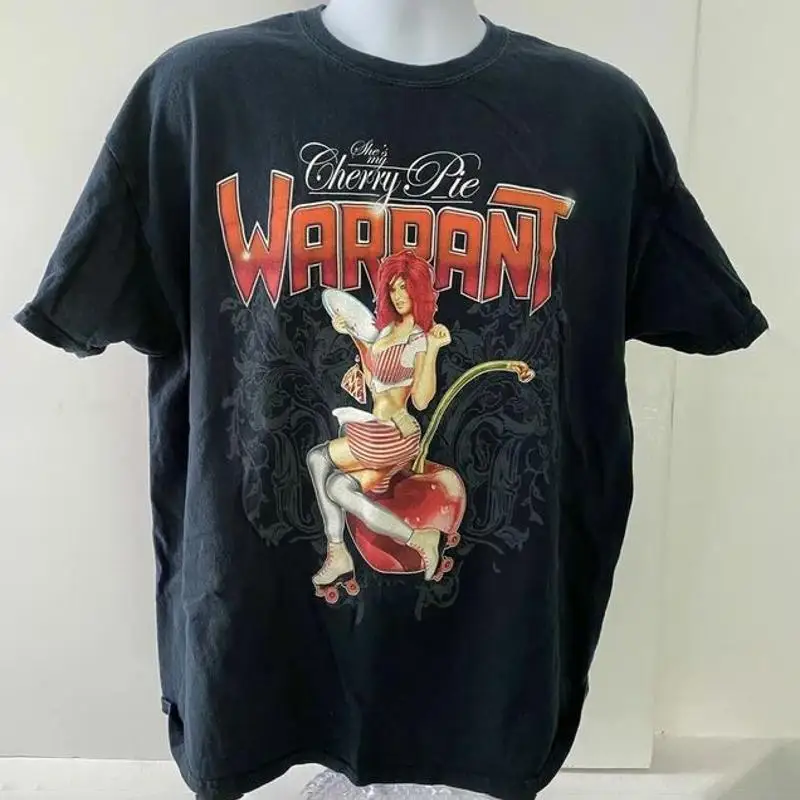 

Черная футболка Warrant Band Cherry Pie для хлопка S 2345XL
