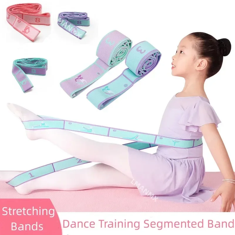 8 Dance Training Segmented Band Stretching Belt for Ballet Dance Gymnastics Pilates Yoga Exercise Elastic Resistance Band