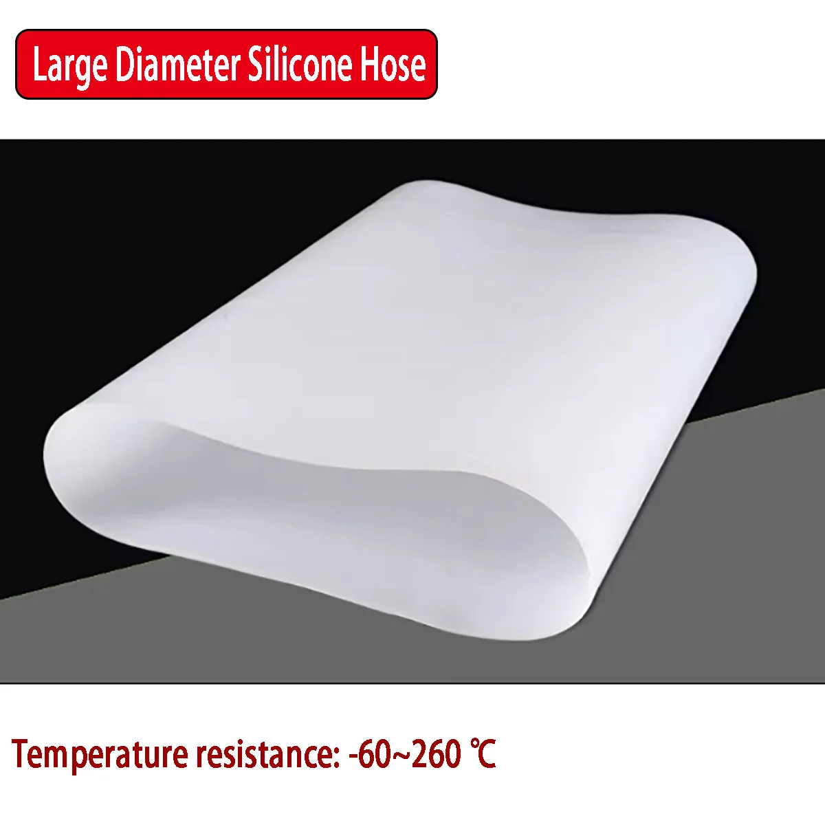1Meter 1mm Thick Flexible Silicone Rubber Hose Large Diameter  Industrial Grade High Temperature Resistant Pipe