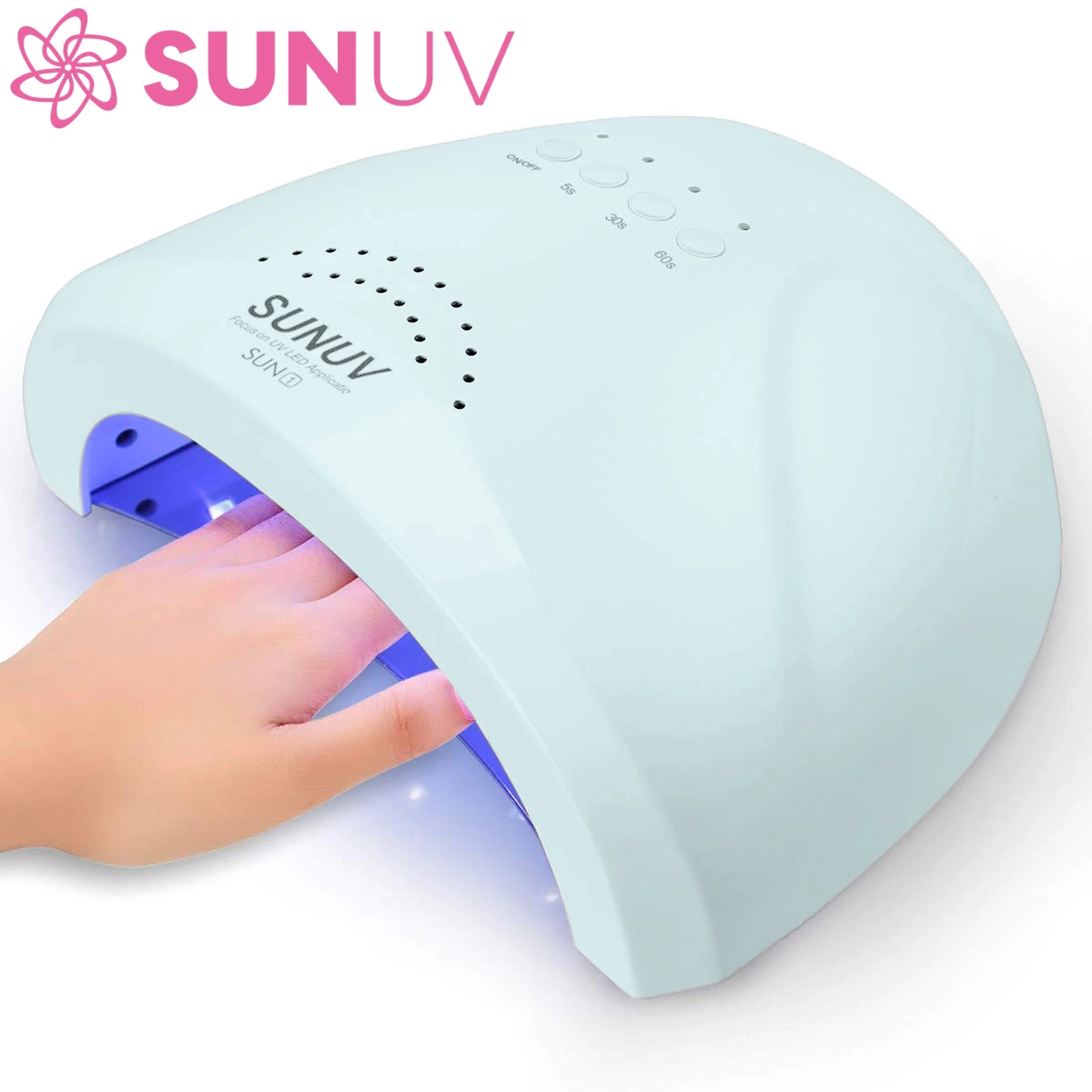 SUNUV SUNone 블루 전문 네일 램프, 48W, 매니큐어 UV 램프 네일 건조기, UV 젤 LED 젤 네일 기계, 적외선 센서