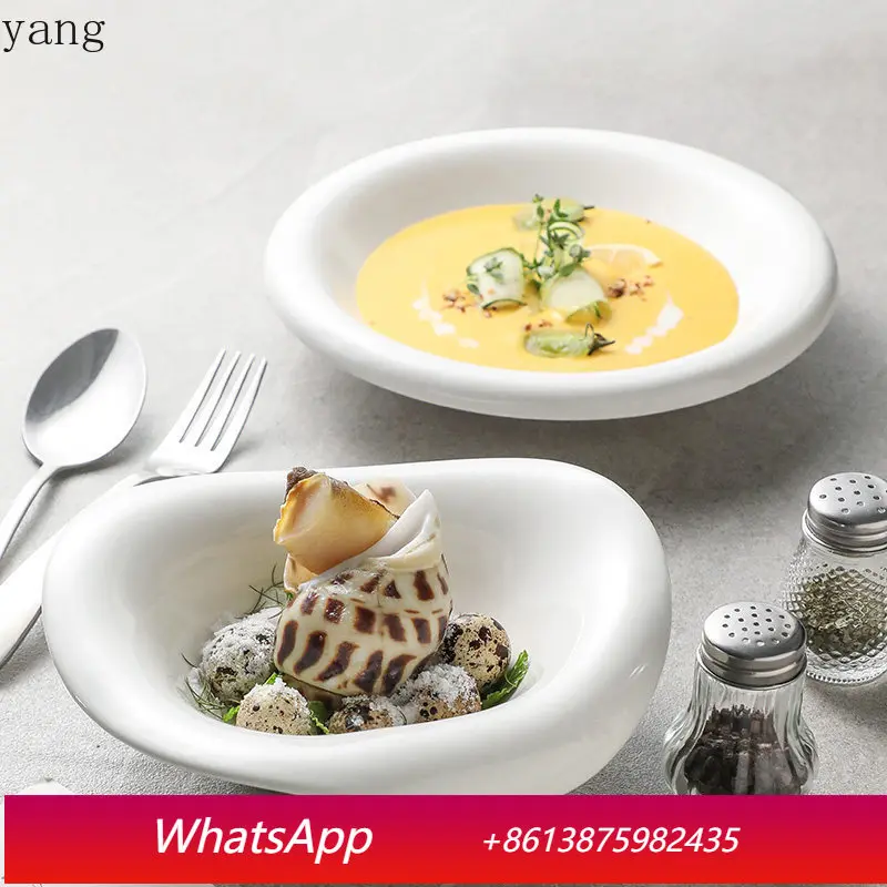 

LMM special beautiful bowl household plate ceramic fruit bowl vegetable plate