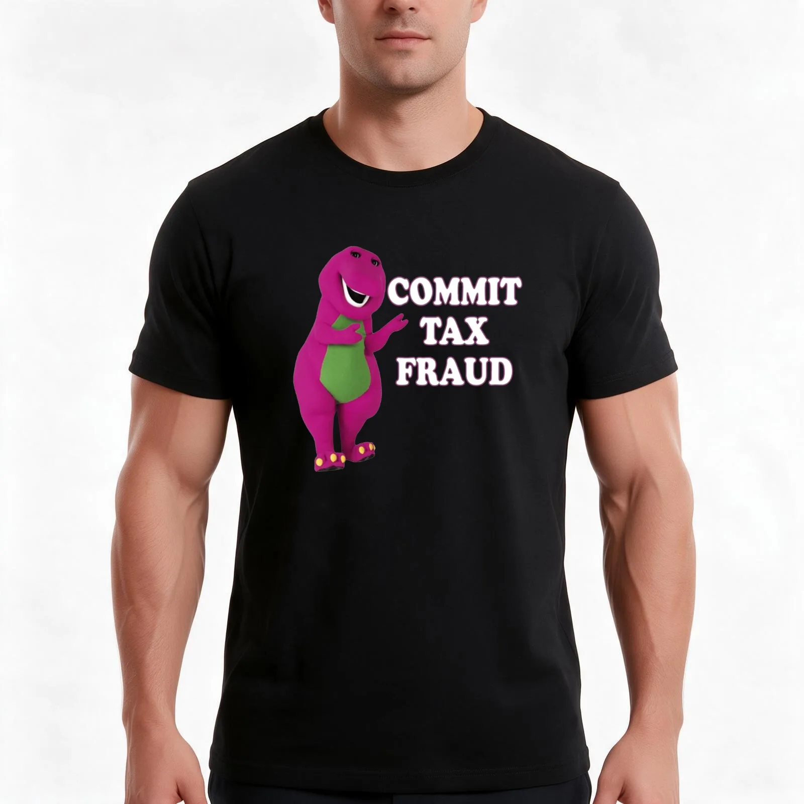 commit tax fraud Essential T-Shirt Summer Casual Cotton Tee Oversized Streetwear Tops Vintage Graphic Print Unisex Men Women