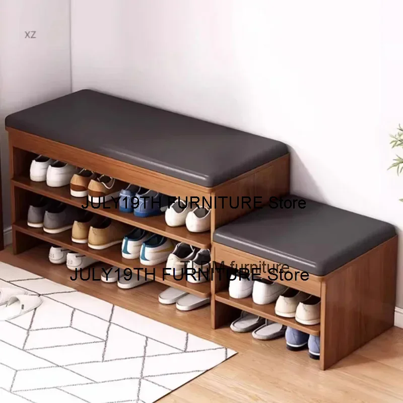 Household Seat Bench Shoe Cabinet Entry Organizer Space Saving Storage Shoe Cabinet In Door Organizador De Zapatos Furniture