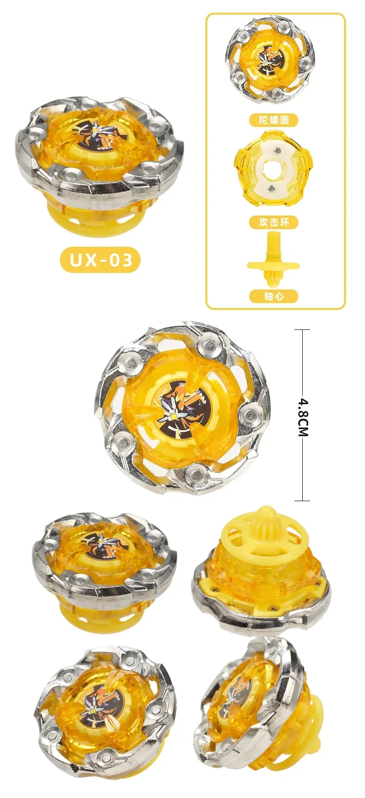 Beyxs Gyro X Toy UX Gyro Battle Gyroskop mit Launcher, interaktives Wettkampfspiel, Spinner-Spielzeug für Kinder und Jungen, Festivalgeschenk – Detail 6