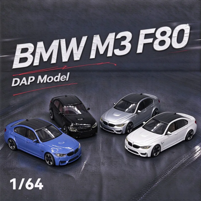 DAP Model 1/64 BMW M3 F80 Diecast Car Model Alloy Simulation Collection Toy Gift For Boys#peetyeee