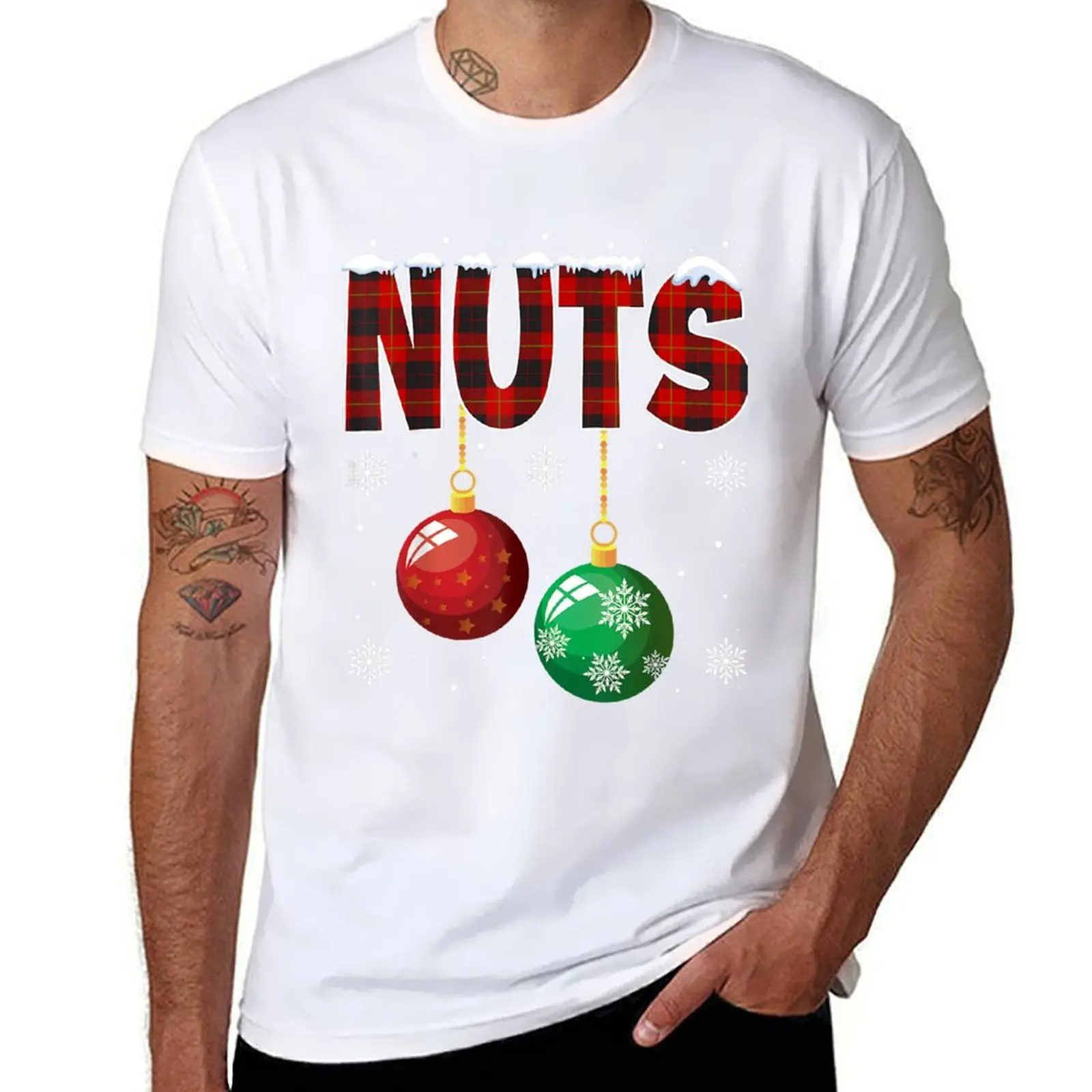 

Chest Nuts Christmas Matching Couple Chestnuts T-Shirt man t shirt cotton high quality funny t shirts cotton T-Shirt