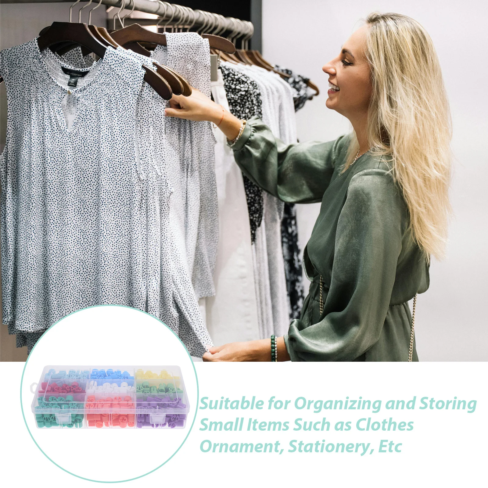 

405Pcs Hanger Size Markers Plastic Clips Clothing Rack Organizer Tags Easy Use Wardrobe Storage Label Coding Hanger Size Tag