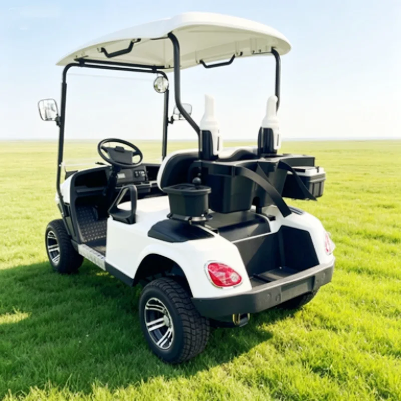 All-Terrain Cheap Small Club Off-Road Vehicle 2-Seats 72V Electric Golf Cart Ball Washer Golf Bag Rack And Basket Sand Bucket X2