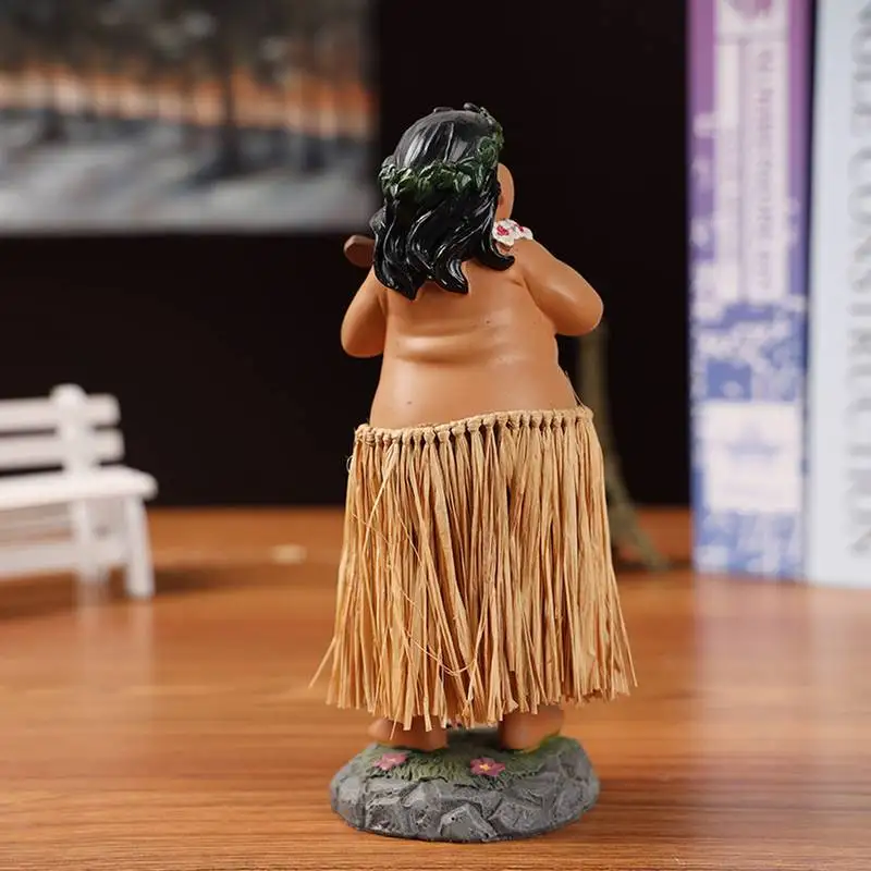 Hula Girl with Ukulele Shake Body Dolls Dashboard Car Decoration Accessories Auto Shaking Body Toy for Automoibles Car-styling 6