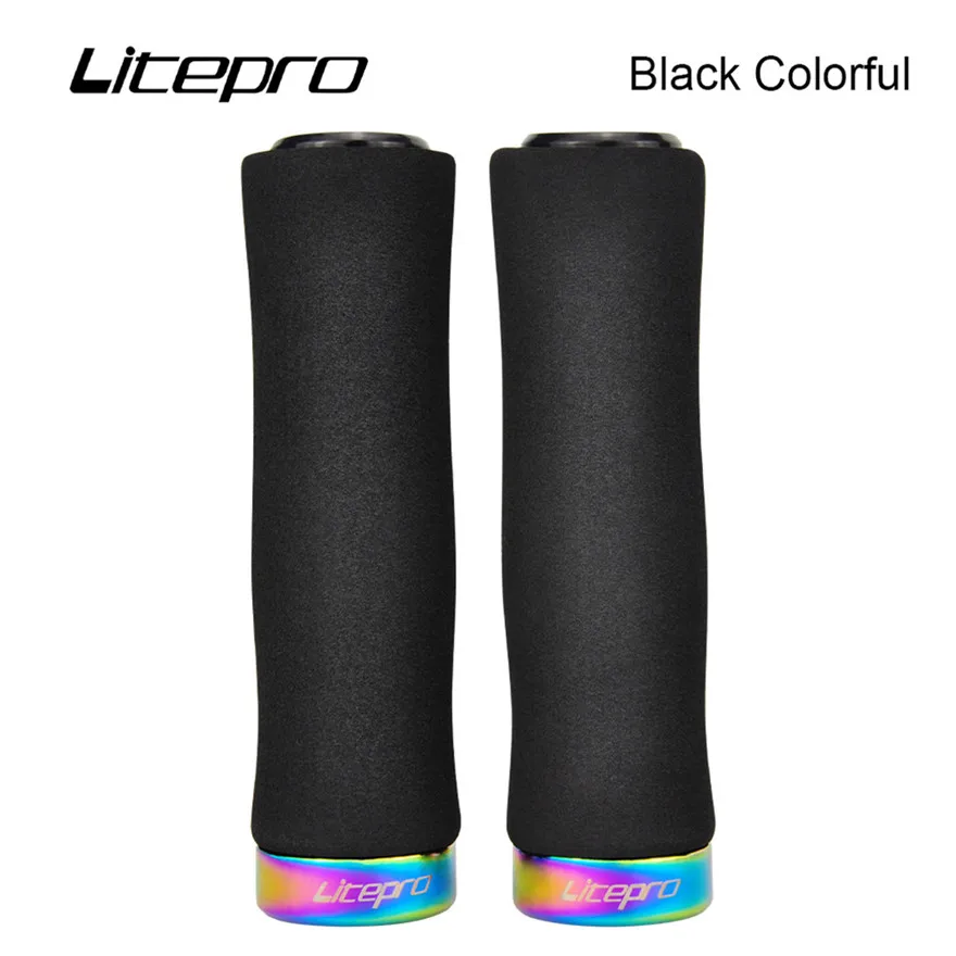 Litepro Ultra-light Single Side Locking Sponge Handgrip MTB Mountain Bike Folding Bicycle Handle Grips Handlebar 74g