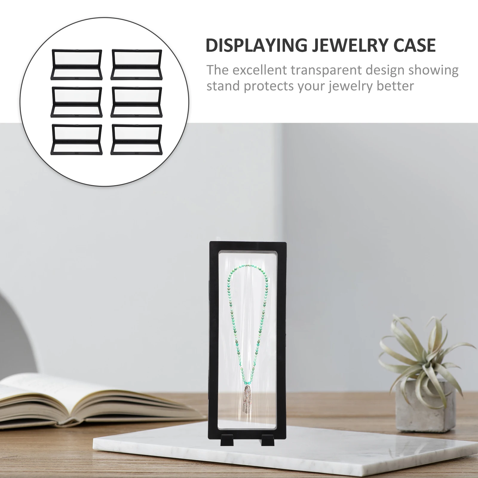 

6 set Transparent Jewelry Display Cases Floating Frames for Collection Floating Display Case Accessory Organizer
