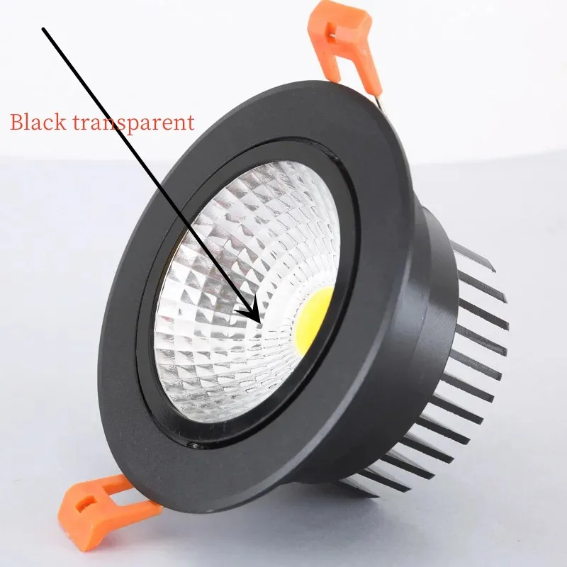 Round Dimmable LED COB Spotlight Ceiling Lamp AC85-265V 5W7W9W12W15W18W Aluminum Recessed Downlight Indoor Lighting