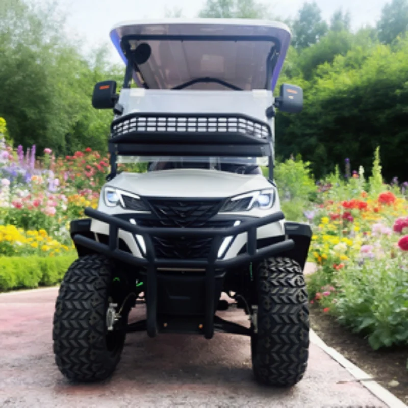 Good Price Electric Golf Cart Off-Road Hunting Cart All Terrain Leather With Headrest 2-Point Retractable Safety Harness