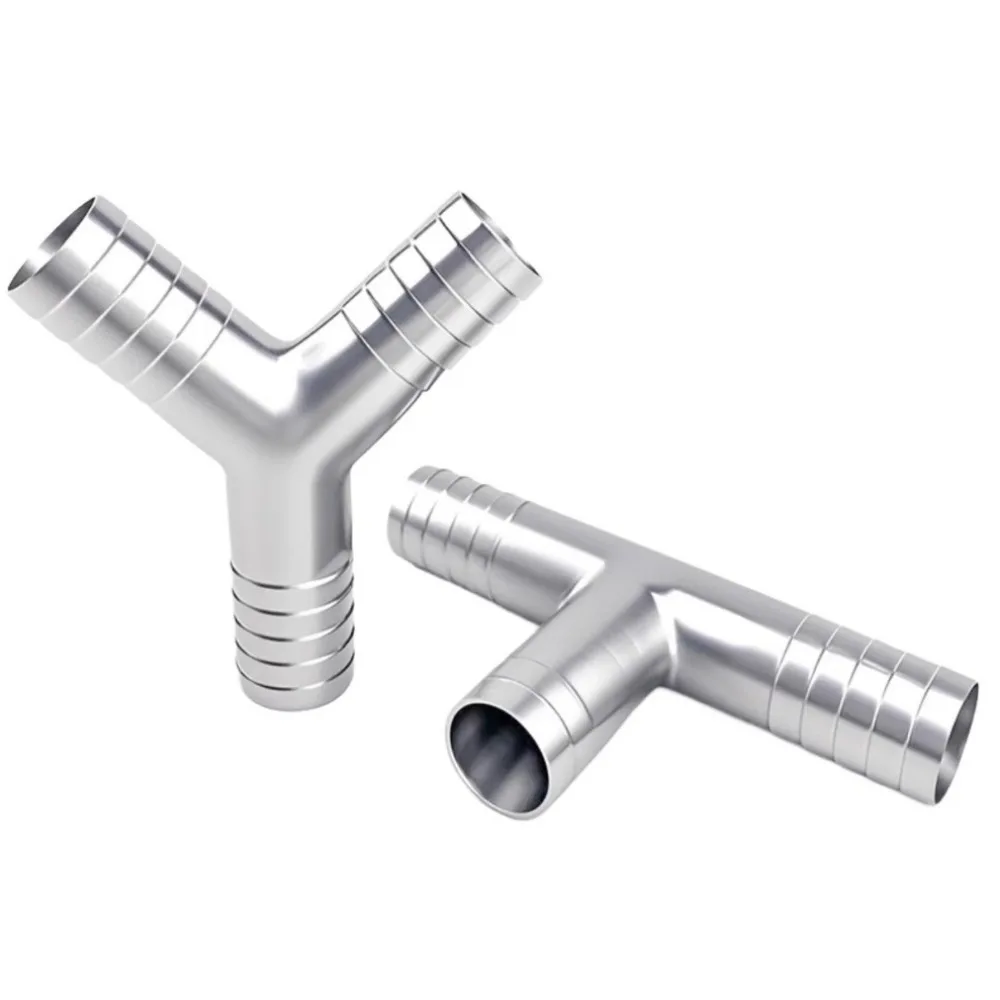 8-108mm SUS 304 316 Stainless Steel Hose Barb Tail Y Shaped Tee 3 Ways Sanitary Pipe Fitting Splitter Connector Homebrew