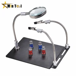 Magnetic PCB Circuit Board Holder Flexible Arm Soldering Third Hand Welding Station Soldering Iron Stand Repair Tool Hand Tool