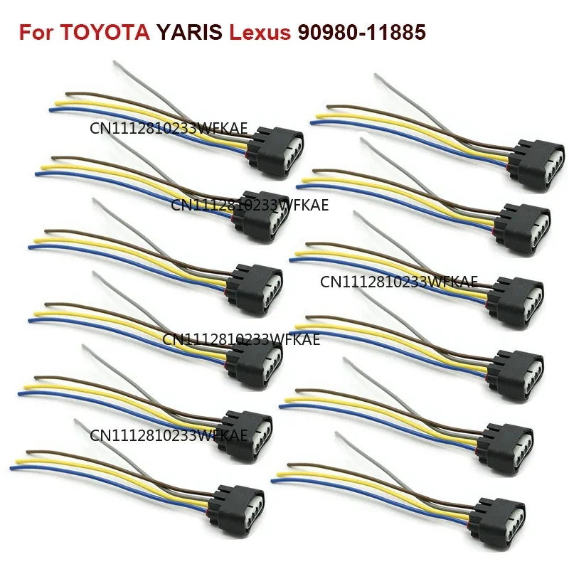 12/6 PCS Ignition Coil Plug Connector Harness 4-way For TOYOTA YARIS Lexus 90980-11885