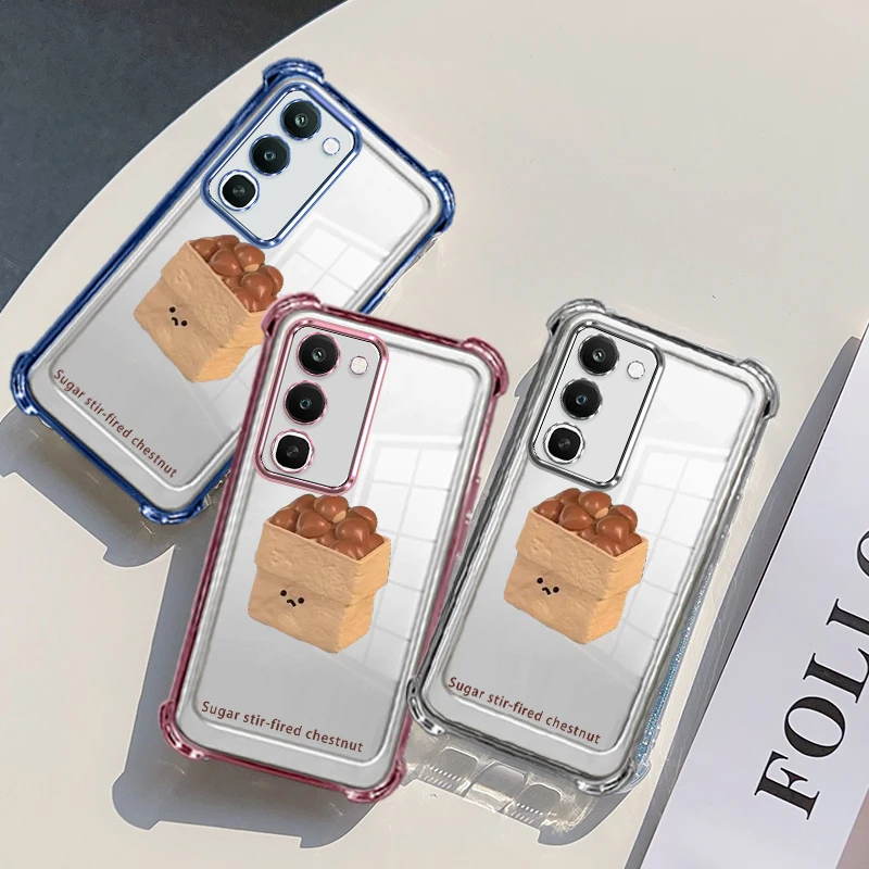 Plating Protective Cover For Realme P4x P4 4G Case Flxebile TPU Four-corner Shockproof Cute Pattern Fundas