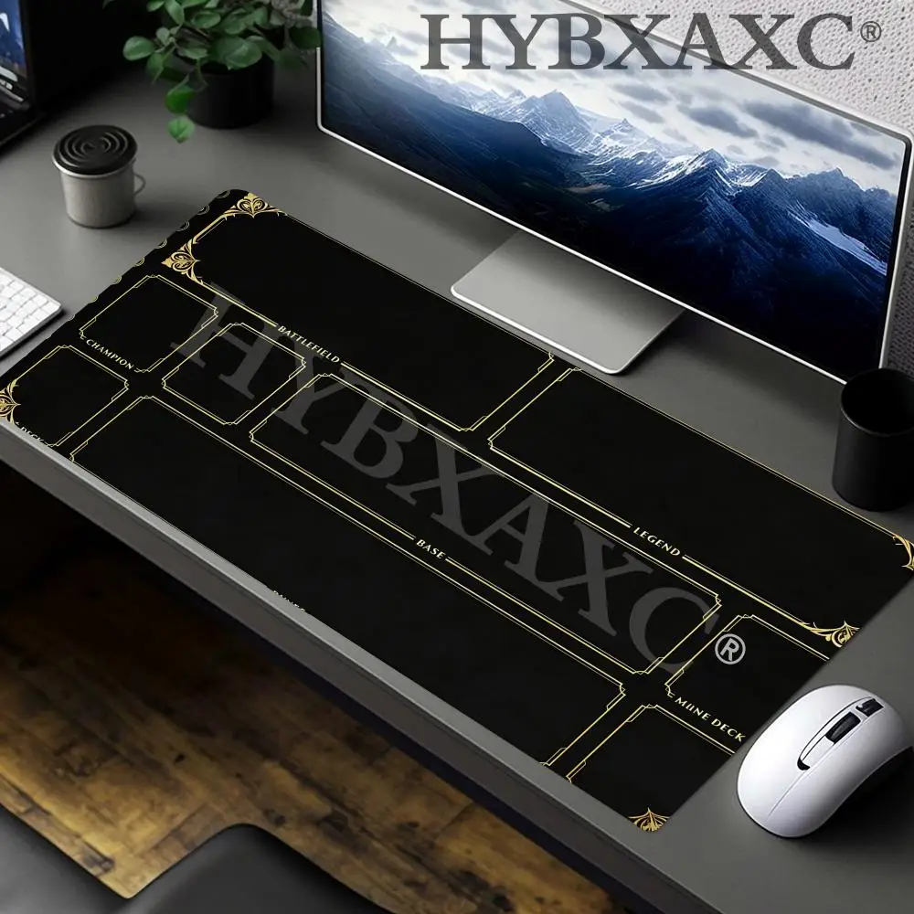 

HYBXAXC Riftbound Playmat with Zones playmat Fantasy-themed play mat Duel pads Beginner Card Battles Commander Gaming Deskpad