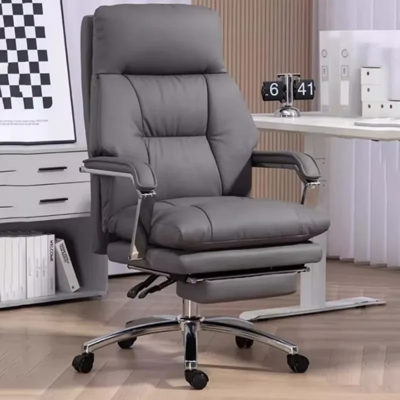 Leather Executive Chair Computer Design Rotating Nordic Recliner Chair Mobile Modern Luxury Cadeira De Escritorio Cute Furniture