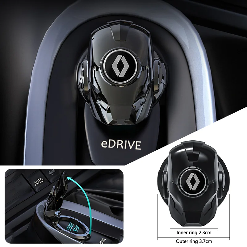 Car Engine Start Stop Button Trim Protective Cover For Renault RS Koleos Captur Kadjar Megane Clio Scenic Arkana Zoe Twingo