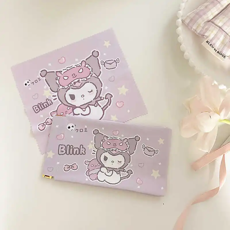 Miniso Sanrio 안경 가방 안티 압력 휴대용 선글라스 보관 가방 귀여운 자동 닫기 하이 엔드 여성 스타일 기능