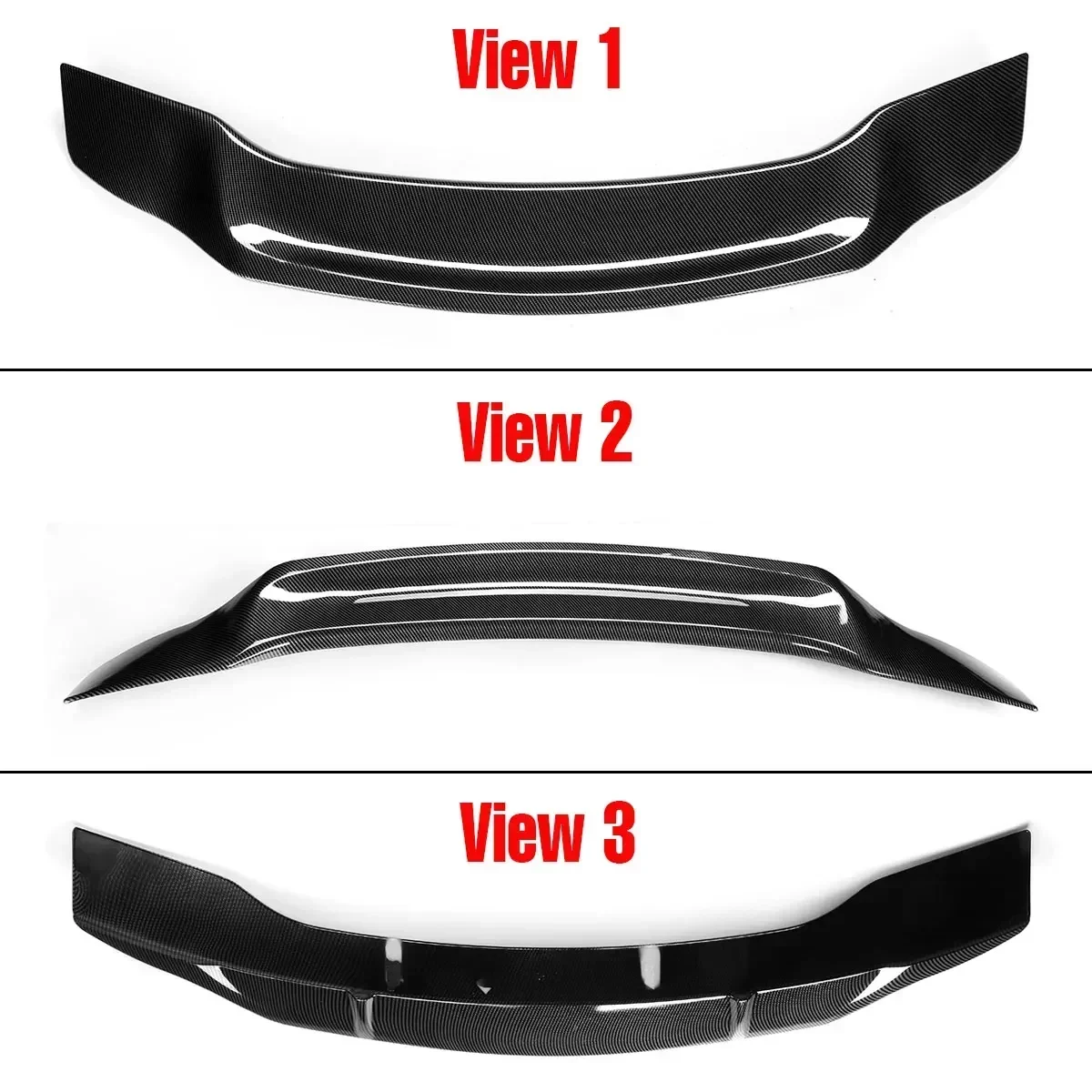 Black/Carbon Fiber Look Car Rear Trunk Lip Boot Wing Extension For Honda for Civic 8th 9th 2006-2015 Rear Lip Spoiler Body Kit