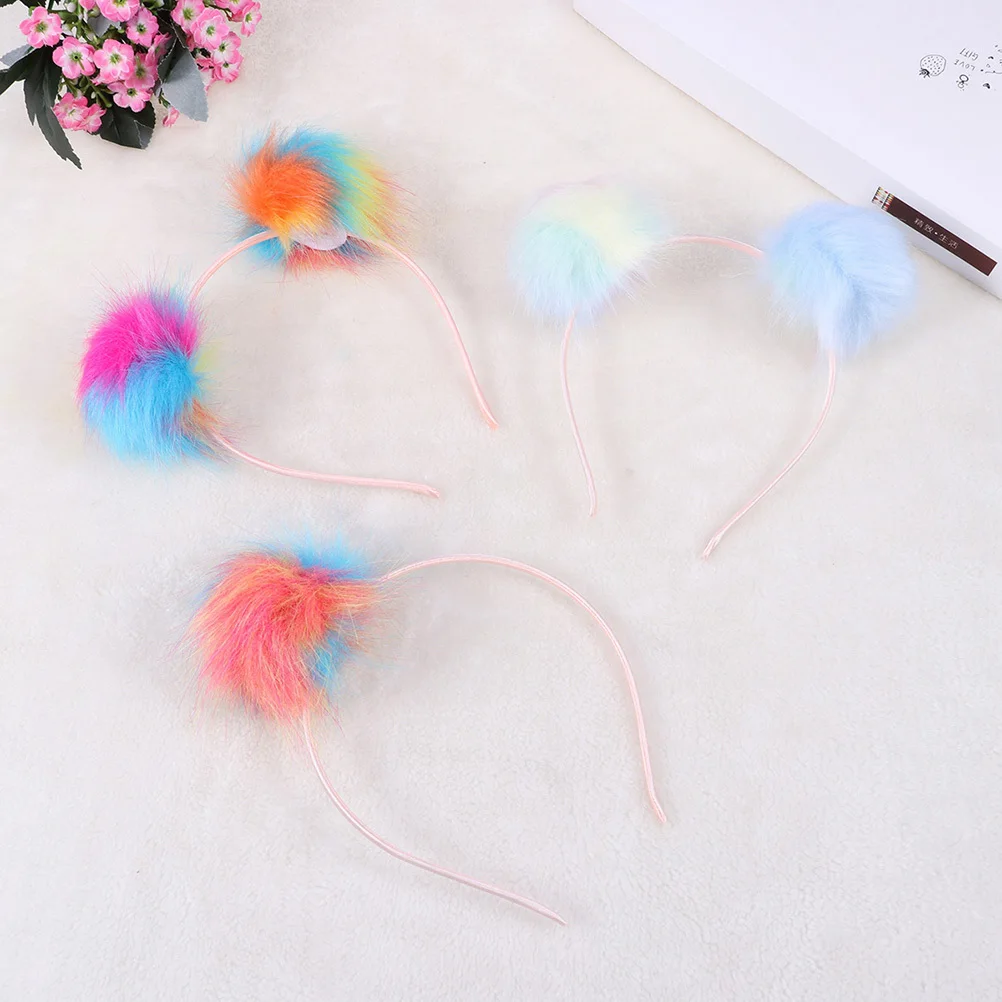 

1 Piece Stylish Furless Ball Trim Headband for Girls Kids Holiday Party Carnival Masquerade Mardi Gras Cosplay Event Hair