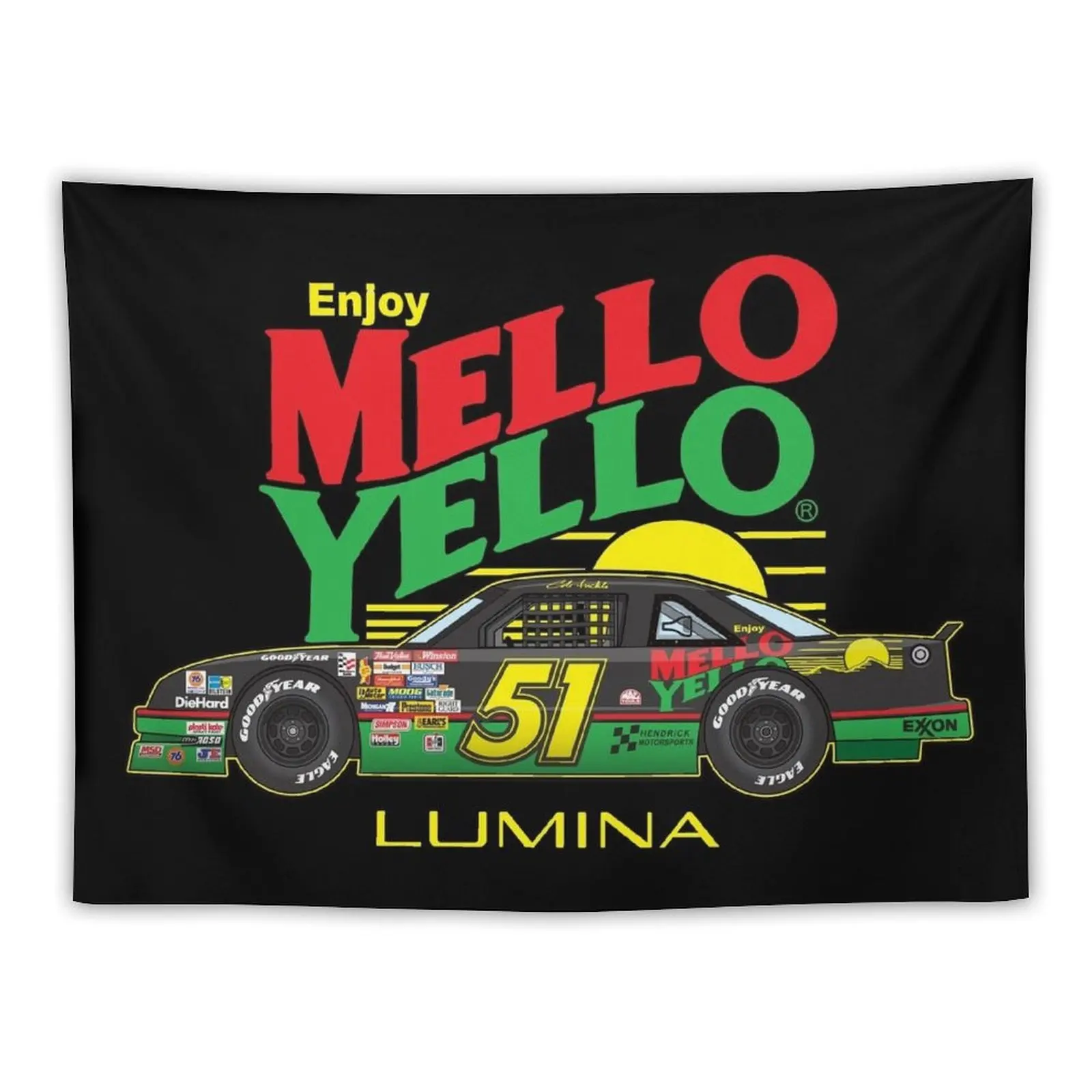 

#51 Mello Yello Cole Trickle Days of Thunder Illustration Tapestry Decorative Wall On The Wall Tapestry