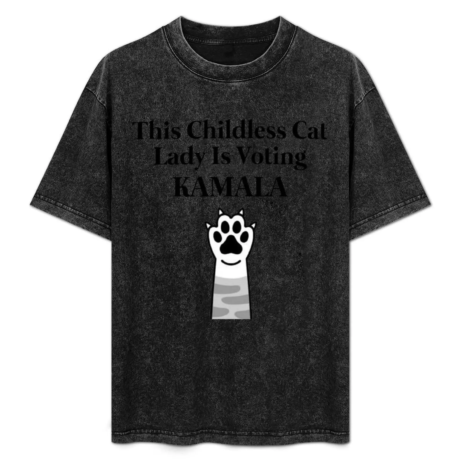 

This Childless Cat Lady is Voting Kamala Harris 2024 T-Shirt Summer Casual Loose T-Shirt