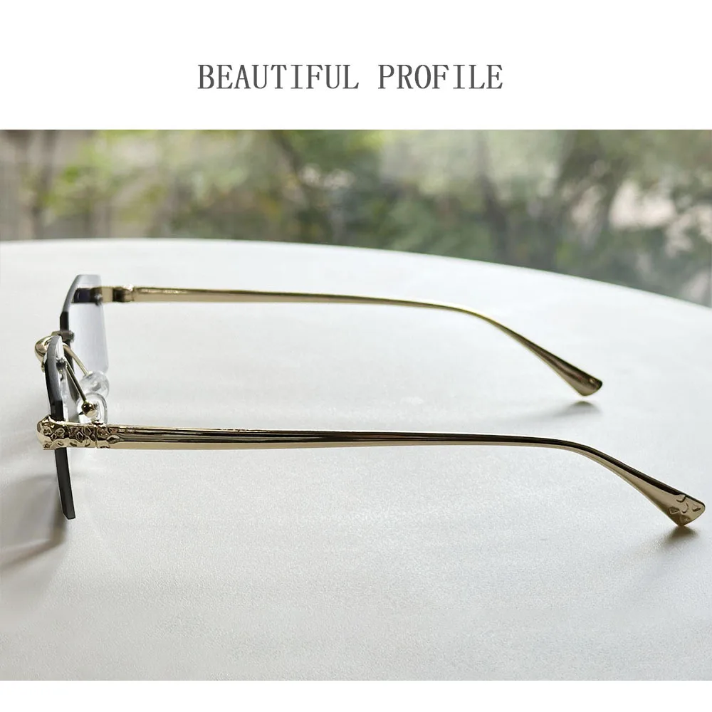2026 randlose Sonnenbrille Frauen Vintage Luxus Mode Gläser Shades Dropshipping Luxe Lentes De Sol Mujer Lunette Soleil Femme – Detail 10