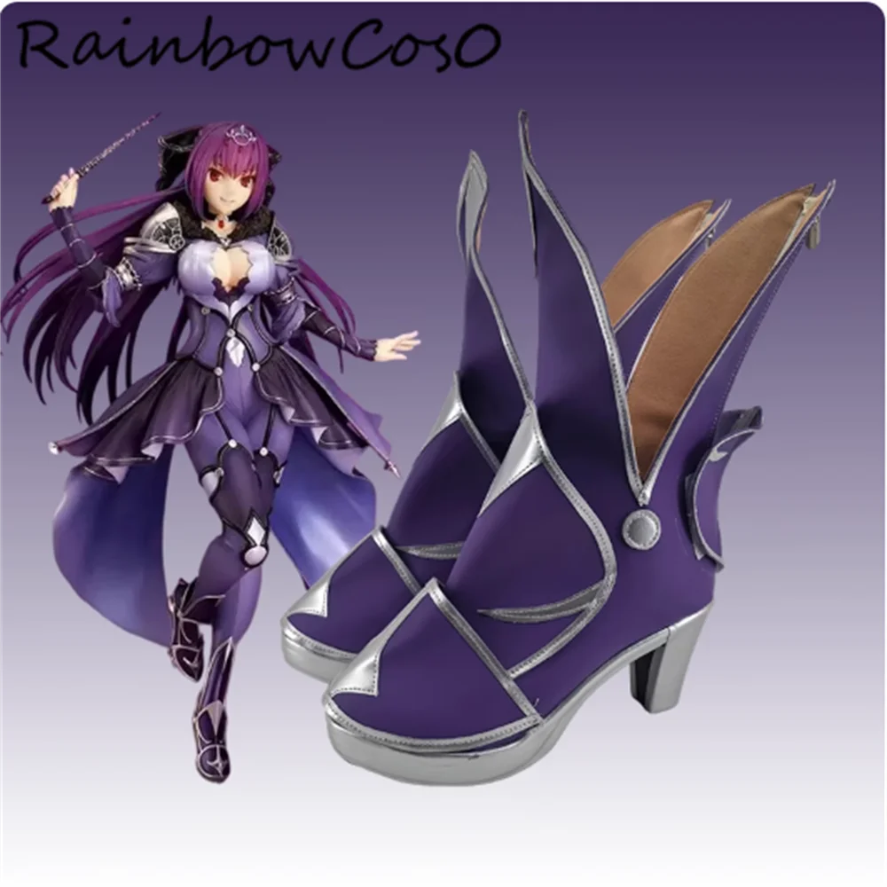 Scathach Skadi Fate/Grand Order FGO Cosplay Shoes Boots Game Anime Party Halloween RainbowCos0 W5397