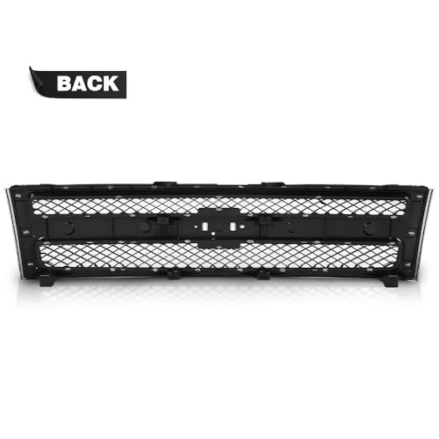 Chrome Grille with Black Insert for Chevrolet Silverado 1500 Hybrid 20092013 and XFE 20102013 Compatible with LS LT LTZ WT Mode