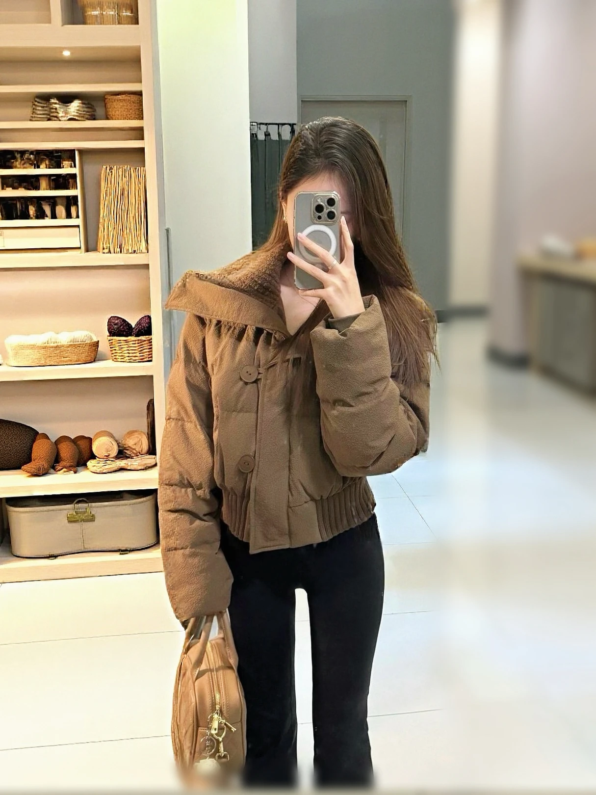 

Women's Thiened ort Cotton Jaet Autumn Winter Warm Bread Sle Coat Stand Collar Korean Sle Commute Faion Slim Fit