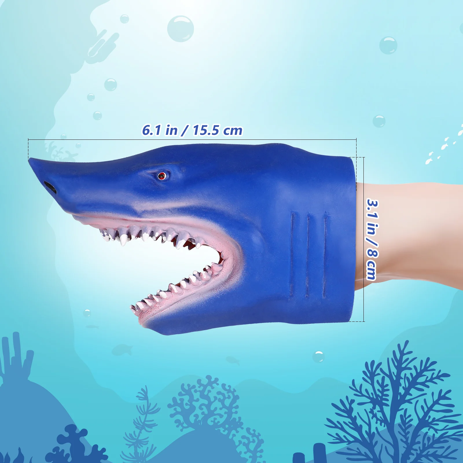 Animal Hand Puppets for Kids Toy Toys Glove Children's Finger Role Play Shark Rubber