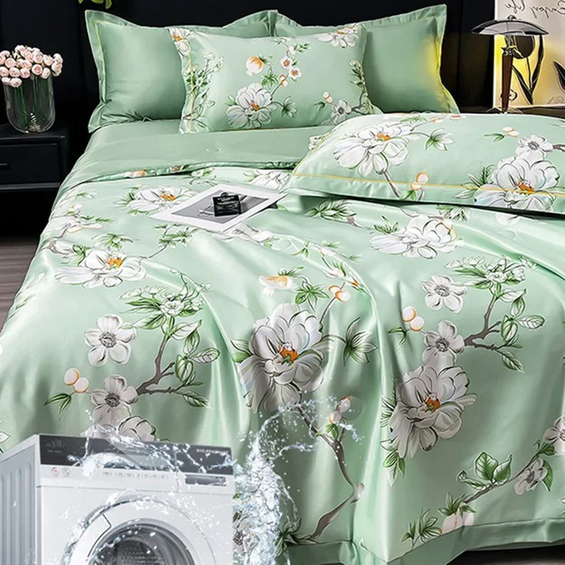 

High End Printed Spring Summer Quilted Quilt Stain Washable Breathable Cooling Blanket for Bed Luxury Comforter Bedding Sets