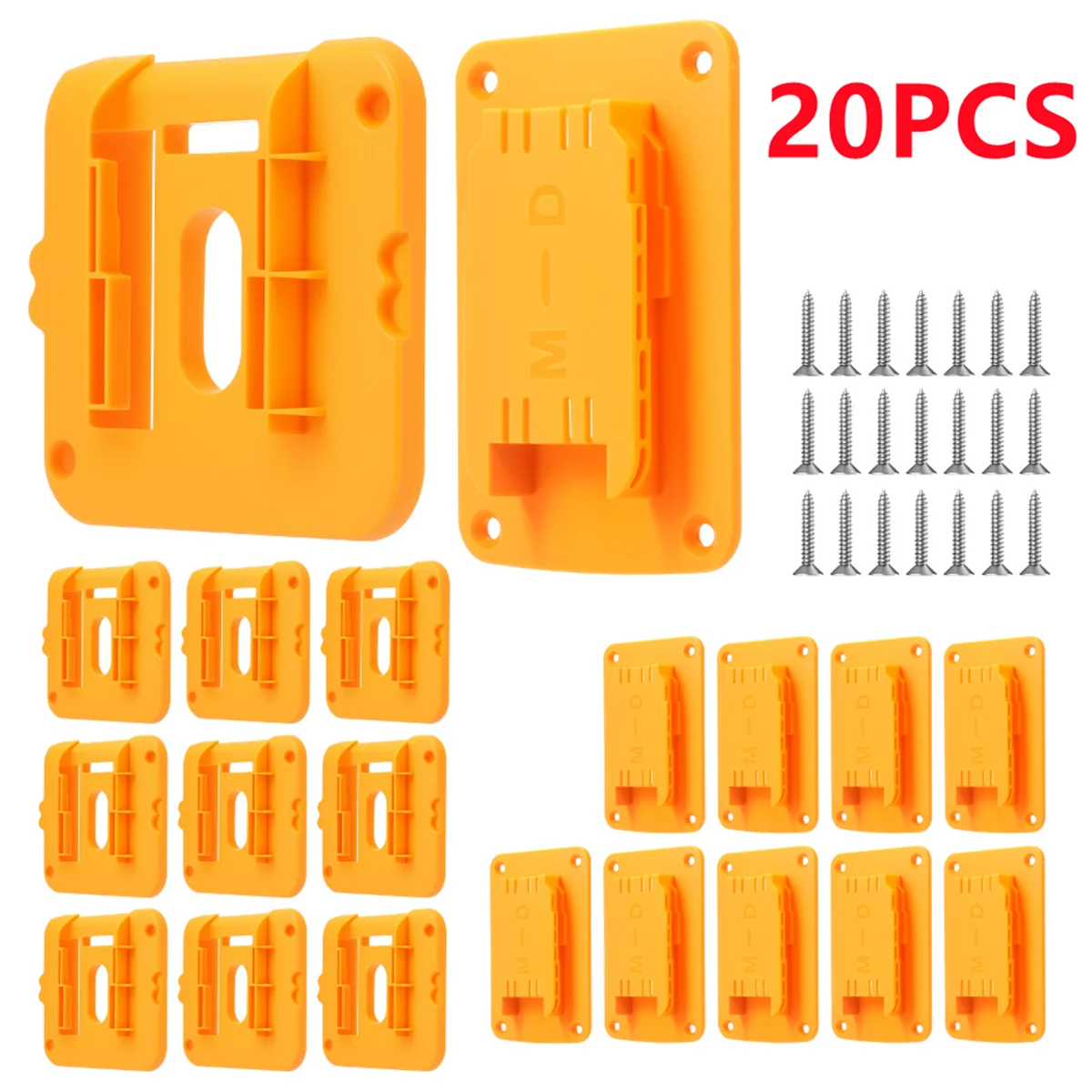 

20/24PCS Machine Holder Battery Storage Rack for Dewalt/Makita/Milwaukee 14.4V 18V Li-ion Battery Wall Mount Tool Bracket Fixing