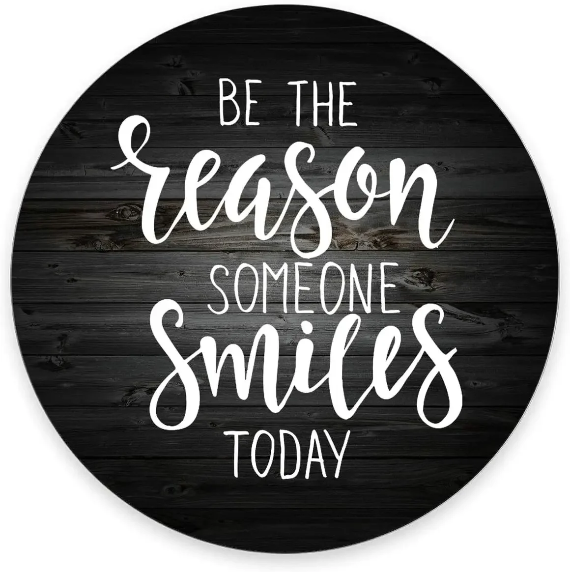 Mouse pad custom Rectangular gaming mouse Inspirational Quote Rustic Black Wood Mouse Pad, Be The Reason Someone Smiles Today,