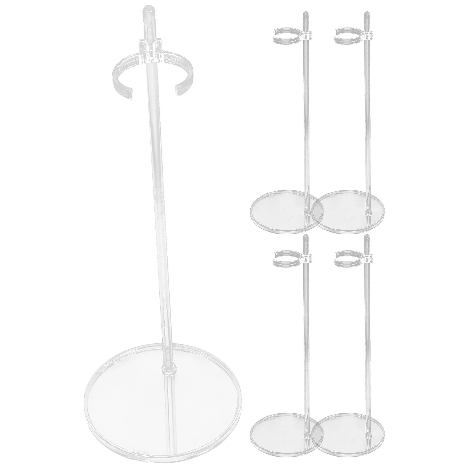 5 Pcs Toy Stand Transparent Waist 5pcs Display Shelves Support Adjustable Card Action Figures Holder Abs Bracket Miss