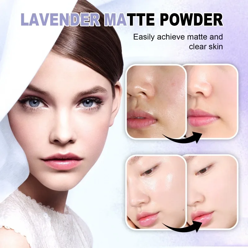 

EOEKKY Matte Powder Natural Long-lasting Concealer Oil Control Light and Light Finishing Powder That Is Not Easy To Remove