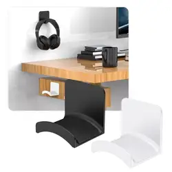 Headphone Bracket Storage Hook Universal Wall Mounted Headphone Stand Controller Holder  Under Desk Hook Headset Rack