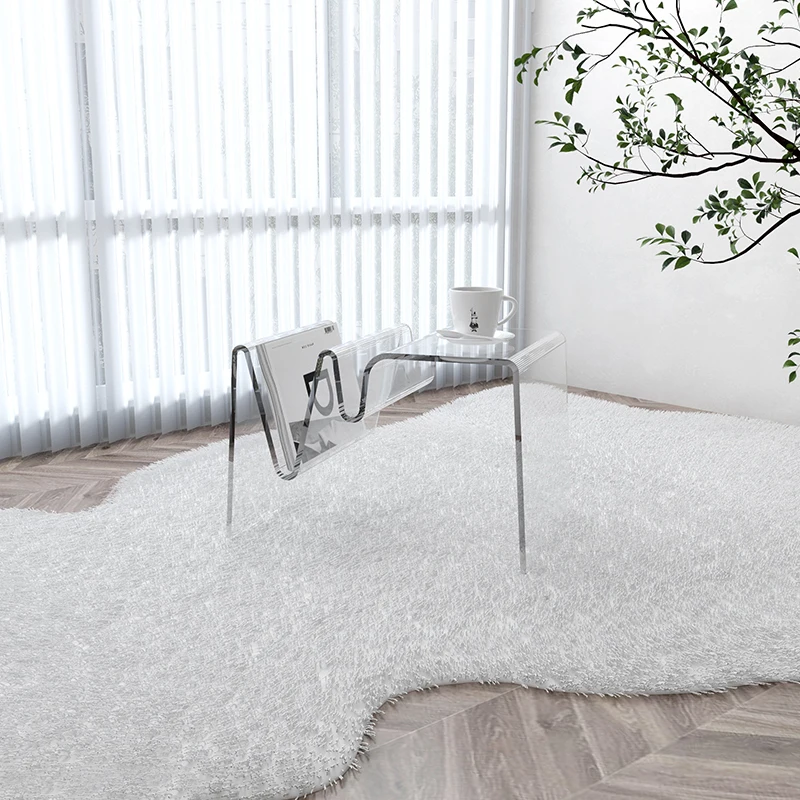 

Креативный акриловый диван, небольшой боковой журнальный столик, библиотечная мебель, книжные полки для хранения в гостиной, прозрачные чайные столики