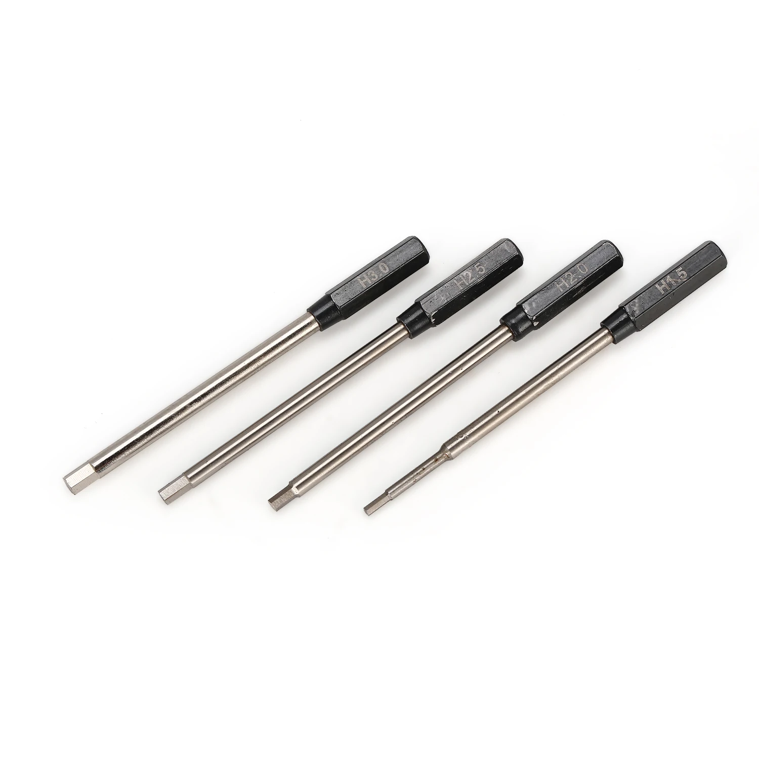 Jeu de tournevis 4 en 1, 1.5mm 2.0mm 2.5mm 3.0mm, poignée hexagonale en métal, Kit d'outils de réparation pour avion RC, Drone, voiture, bateau, partie