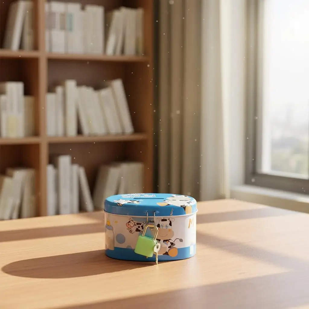 1Piece Cute Tin Metal Piggy Bank With Lock Saving Cash Coin Money Box Children Toy Kids Birthday Gifts (1pc Random Color)