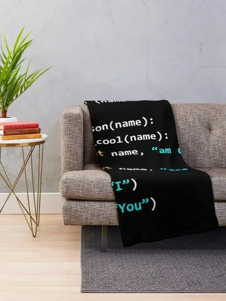 Cool Python Developer Throw Blanket anime manga blankets and throws Blankets