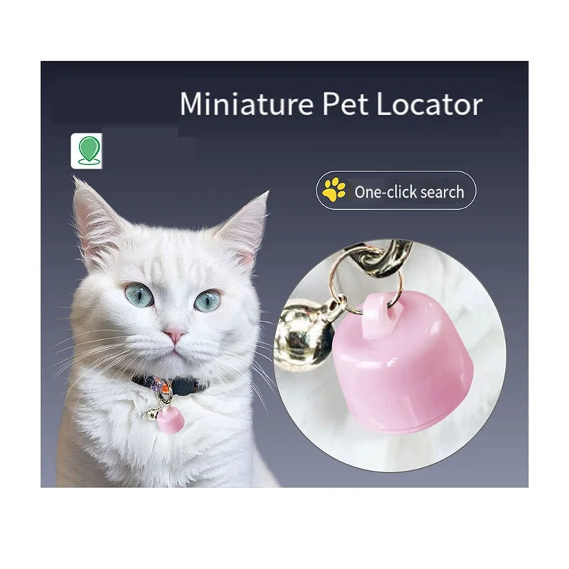 جهاز تتبع ABSQ-Mini GPS للحيوانات الأليفة خفيف الوزن لمكافحة فقدان الحيوانات الأليفة لنظام Android وIOS مثالي للقطط والكلاب والطيور والأرانب