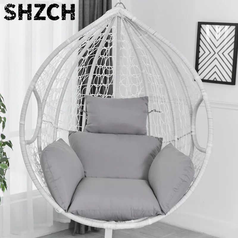 Solid Color Hanging Swing Egg Chair Cushion Cover+ Outdoor Pillow Case Garden Loung/er Cushion Cover with Cotton