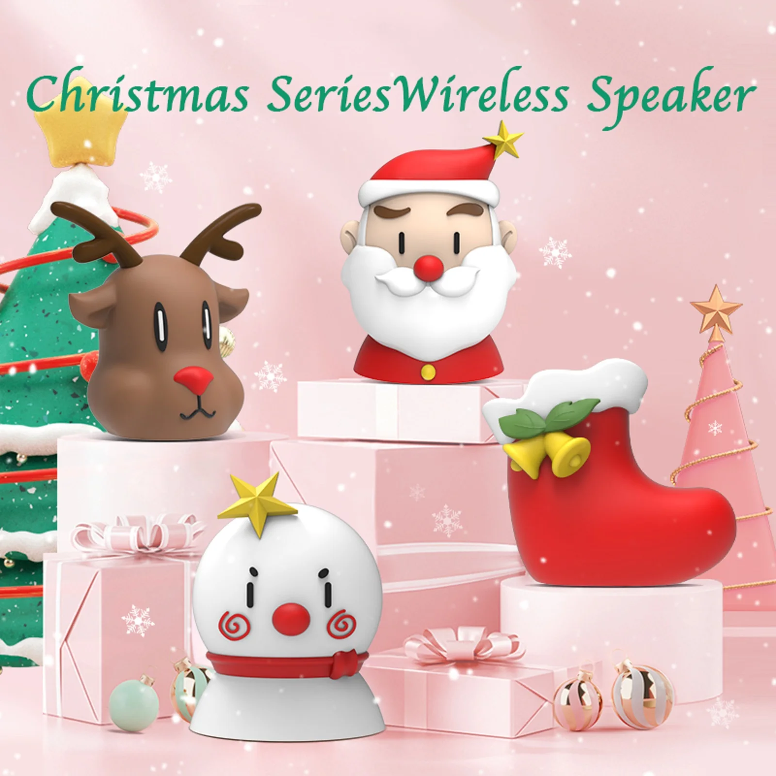 Christmas Style Bluetooth 5.0 Speaker Mini Portable Wireless Buletooth Speaker Christmas Children's Gifts For Travel