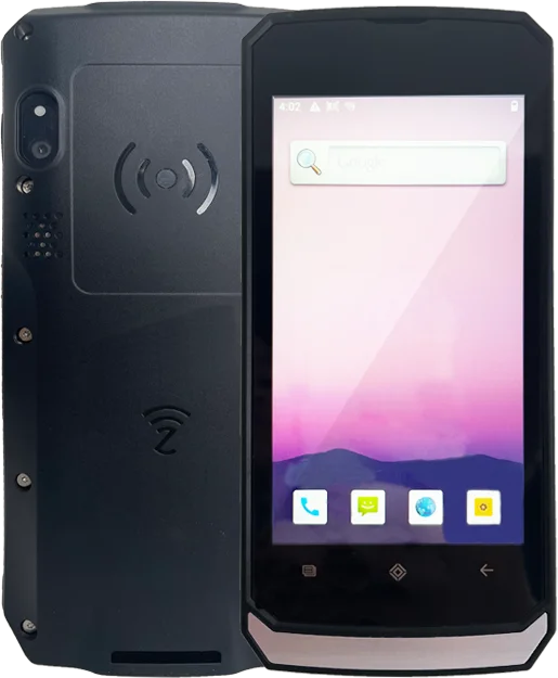 Leitor NFC Sem Fio Industrial Android com Scanner de Código de Barras 1D 2D, PDA Portátil
